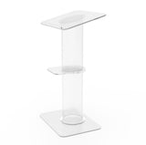 Clear Church Pulpit Event Lectern Plexiglass Acrylic Debate Podium School 1803-7 Clear