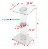 Clear Church Pulpit Event Lectern Plexiglass Acrylic Debate Podium School 1803-7 Clear