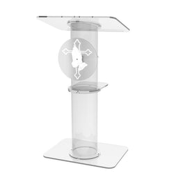 Clear Church Pulpit Event Lectern Plexiglass Acrylic Debate Podium School Simplicy Design 23.3" Wide 10060+16780+12152