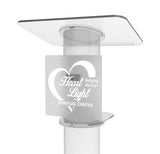 Clear Church Pulpit Event Lectern Plexiglass Acrylic Debate Podium School Logo 10060+16780+15901-Laser-12X12