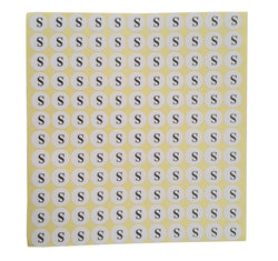 "S" Adhesive Sticker Clothes Label 1 SHEET of 132 Stickers 100709