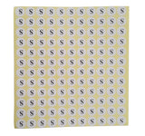 "S" Adhesive Sticker Clothes Label 1 SHEET of 132 Stickers 100709