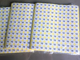 "M" Adhesive Sticker Clothes Label 1 SHEET of 132 Stickers 100710