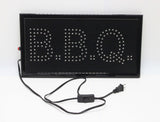 BBQ Animated Horizontal LED Sign with Hanging Chain - Red & Green 100726