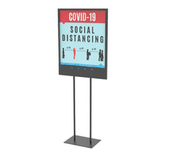 22x28" Poster Stand with Social Distancing Poster Panel Board 10073+11063