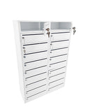20-Slot 10.8“ Wide Door Large 10" Wide Slot Cellphone Locker Station Storage Cabinet 23.3" Wide X 9.1" Deep X 35" Tall Mail Slot Group Box 10078
