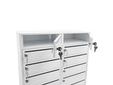 20-Slot 10.8“ Wide Door Large 10" Wide Slot Cellphone Locker Station Storage Cabinet 23.3" Wide X 9.1" Deep X 35" Tall Mail Slot Group Box 10078