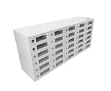 30-Slot Cell Phone Storage Station Lockers Clear Window 35X15X9" Overal Size 6x2" Door Works for Pad 10079