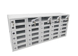 30-Slot Cell Phone Storage Station Lockers Clear Window 35X15X9" Overal Size 6x2" Door Works for Pad 10079