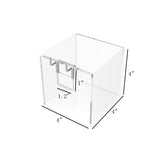 Plaxiglass Acrylic Brochure Holder Small Candy Bin Dump Bin Cube Slatwall  Countertop 100800