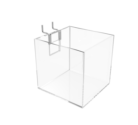 Plaxiglass Acrylic Brochure Holder Small Candy Bin Dump Bin Cube Slatwall  Countertop 100800