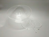 FixtureDisplays® Clear 16" Bowl Countertop Display for Candies, Biscuits, Fruits, and Treats 100803
