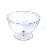 FixtureDisplays® Clear 16" Bowl Countertop Display for Candies, Biscuits, Fruits, and Treats 100803