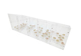 FixtureDisplays® 5-Divided Bin Clear Acrylic Countertop Display - 8" x 8" x 24" 100808