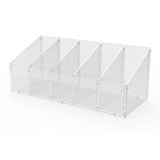 FixtureDisplays® 5-Divided Bin Clear Acrylic Countertop Display - 8" x 8" x 24" 100808