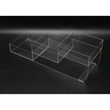 FixtureDisplays Clear Acrylic 3-Tier Countertop Display - Ideal for Candy, Vanity, and Toiletries - 6" x 6" x 18" 100811