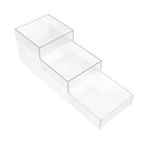 FixtureDisplays Clear Acrylic 3-Tier Countertop Display - Ideal for Candy, Vanity, and Toiletries - 6" x 6" x 18" 100811