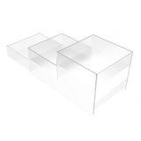 FixtureDisplays Clear Acrylic 3-Tier Countertop Display - Ideal for Candy, Vanity, and Toiletries - 6" x 6" x 18" 100811