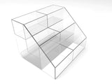 FixtureDisplays® Clear Acrylic 3-Tier Candy and Literature Display - Retail Bin with Brochure Holder - Ideal for Dry Food 100816