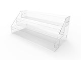 FixtureDisplays® Clear Acrylic 3-Tier Retail Bin with Brochure Holder - Ideal for Candy, Dry Food, and Literature Display 100817