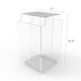 FixtureDisplays® Clear Acrylic Gravity Dispenser - Ideal for Breakfast Cereal, Candy, and Dry Food Bulk Display 100825