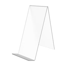 FixtureDisplays? Clear Acrylic Easel Book Picture Holder with 1.75 Lip - 4W x 8D x 8.75H 100831