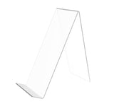 FixtureDisplays Clear Acrylic Easel Book CD DVD Smartphone Holder with 1.75" Lip - 4.5"W x 9.5"D x 10.3"H 100832