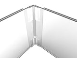 FixtureDisplays® Acrylic Plexiglass Lucite Dual Hinged Frame Sign/Menu Photo Holders - 6" x 4" 100836
