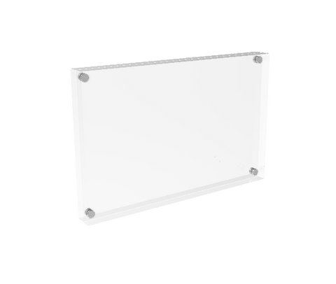 FixtureDisplays® Acrylic Plexiglass Block Sign/Photo/Picture/Menu Holder Frame - 5.5" x 8.5" 100840