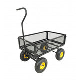 FixtureDisplays® Heavy Duty Lawn/Garden Utility Cart/Wagon With Collapsible Side Meshes, 400 Lbs Capacity, Black, Assembly Required Video Link Provided 38 Long X 20.5 Wide X 22" Tall Product Weight 32 Lbs 15298