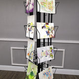 32 Adjustable Pockets Greeting Card DVD CD BOOK Display Rack 4X6 5X7 7X5 8.5X8 10095