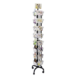 32 Adjustable Pockets Greeting Card DVD CD BOOK Display Rack 4X6 5X7 7X5 8.5X8 10095