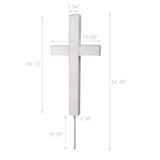 Metal Acrylic Cross LED Lighted Cross, Christian Lighted Church Sign Cemetery 10105