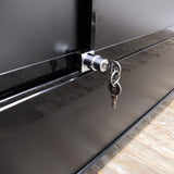 FixtureDisplays® Black Aluminum Showcase Full Vision 48 Inch Frame Shelf Retail Store Display Cabinet 10111