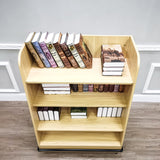 Wood Book Shelf Mobile Bakery Rack Retail Merchandise FixtureDisplay 30X20X50 101140