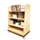 Wood Book Shelf Mobile Bakery Rack Retail Merchandise FixtureDisplay 30X20X50 101140