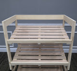 4-Tier Bakery Bread Rack with Angled Shelves Wooden Display Rack Bread Store Rack 30X18X55" 101143