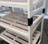 4-Tier Bakery Bread Rack with Angled Shelves Wooden Display Rack Bread Store Rack 30X18X55" 101143