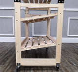 4-Tier Bakery Bread Rack with Angled Shelves Wooden Display Rack Bread Store Rack 30X18X55" 101143
