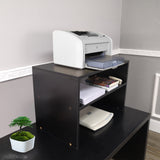 Printer Stand Shelf Desk Paper Storage Organzier Monitor Office Equipment Riser 10121