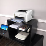 Printer Stand Shelf Desk Paper Storage Organzier Monitor Office Equipment Riser 10121