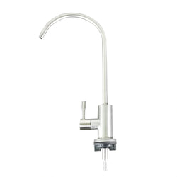 Single Handle High Arc Kitchen Faucet Stainless Steel Brushed Nickel 1/4" Line 10122-FAUCET