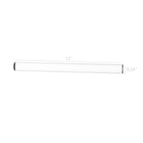 6mm (nominal 1/4") Diameter X 12" Long Acrylic Rod Plexiglass Stick Clear Lucite 10129-12"