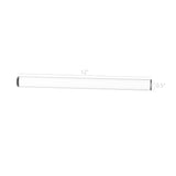 12mm (nominal 1/2") Diameter X 12 Long Acrylic Rod Plexiglass Stick ClearLucite 10130-12"