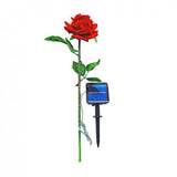16" Lighted Red Rose Flower Artificial Love Solar Valentine Cemetery Memoriral 10140