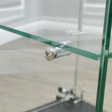18.1X18.1X72.5" Glass Showcase Display Tower Cabinet 5-Tier Shelf Floor Stand 10142