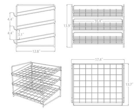 Stackable Can Rack Organizer Potato Chip Bag Storage Dispenser 17X12.8 –  FixtureDisplays