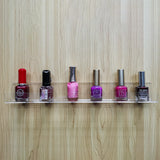 6PK Wall Mount 6 Pack Clear Acrylic Shelf for Nail Polish, Makeup, Action Figure 10146