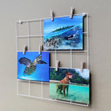 4 Pack 12X12" Wire Gridwall Photo Holder Panels Organizer Hang Picture Nail Pin 10148-WHITE