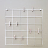 4 Pack 12X12" Wire Gridwall Photo Holder Panels Organizer Hang Picture Nail Pin 10148-WHITE